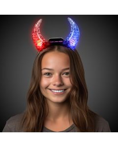 Light Up Crystal Devil Horns
