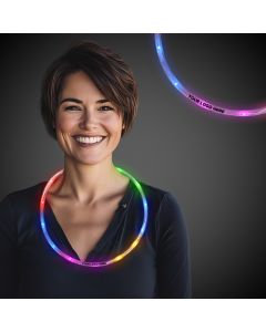 Rainbow Fiber Optic LED Necklaces