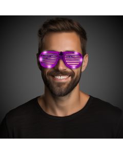 Purple LED Slotted Glasses
