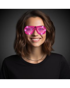 Pink LED Slotted Glasses