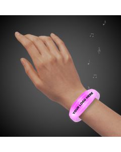 Sound Activated Pink LED Stretchy Bangle Bracelet