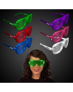 Light Up Slotted Shutter Shade Glasses