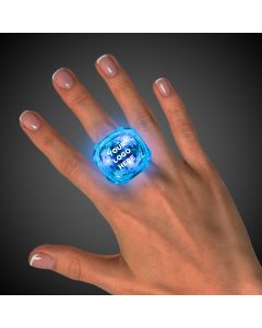 Blue Light Up Diamond Rings