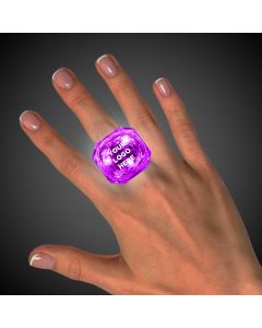 Purple Light Up Diamond Rings