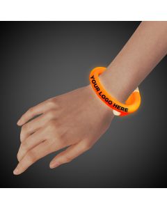 Orange Flashing Coil Tube Bracelet