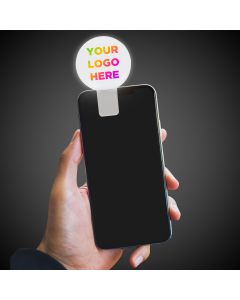 Light Up White Circle Clip-On
