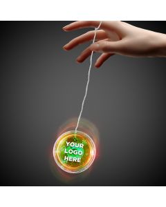 2" Green with Red LED Yoyo