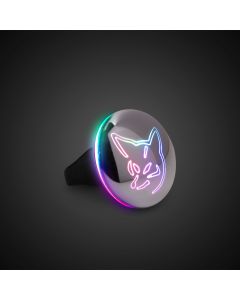 Silver Button LED Laser Ring