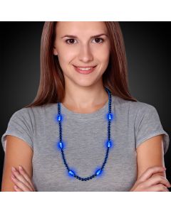 Blue LED Beaded Necklaces