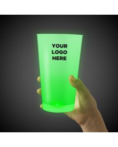 Green LED Pint Glass