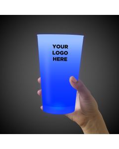 Blue LED Pint Glass