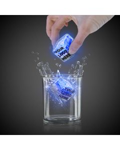 Blue Imprinted Liquid Activated Light Up Ice Cubes