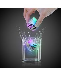 Rainbow Imprinted Liquid Activated Light Up Ice Cubes