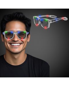 Multi Color LED Classic Retro Sunglasses with Sound Option