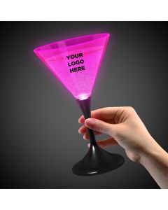 Pink Neon LED Martini Glasses