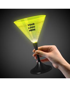 Yellow Neon LED Martini Glasses