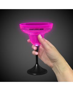 Pink Neon LED Margarita Glasses