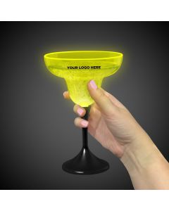 Yellow Neon LED Margarita Glasses