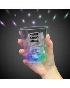 8 oz Light Up LED Disco Ball Rock Glass