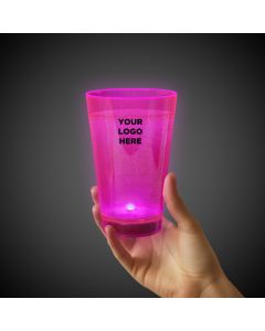 Pink 12oz. Neon Plastic LED Tumblers
