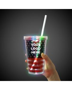 16 oz. LED Patriotic Double Wall Cup