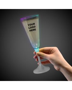 LED Champagne w/ White Stem & Clear Top