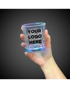 10oz Square Bottom LED Rocks Glass