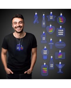 Blue Light Up Pendant Necklaces