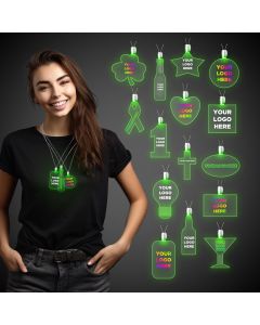 Green Light Up Pendant Necklaces