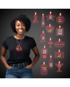Red Light Up Pendant Necklaces
