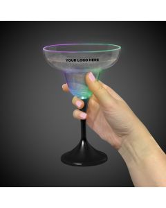 LED Margarita w/ Black Stem & Clear Top