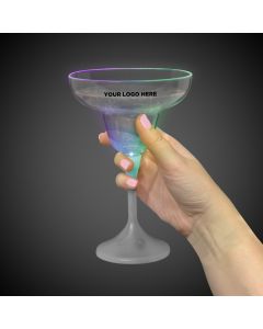 LED Margarita w/ White Stem & Clear Top