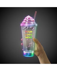 Pink Ice Cream LED Tumbler