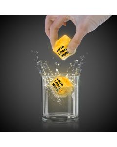 Imprinted YELLOW Lited Ice Cubes