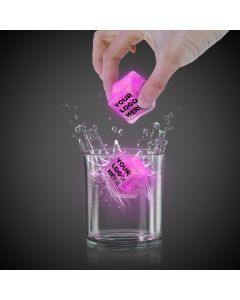 Imprinted PINK Lited Ice Cubes