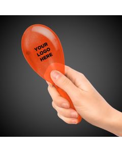 Orange 7 Inch Glitter Maraca