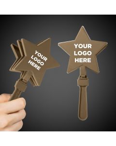 Matte Gold Star Shape Hand Clappers