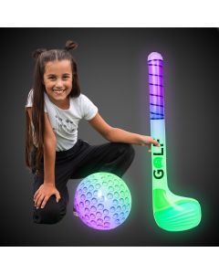 Light Up Golf Club and Ball Inflatable Set