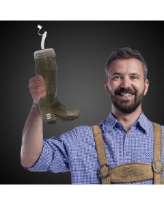Black Plastic Western Boot Yard Glass