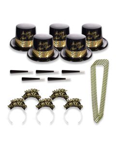 Golden Fantasy New Year's Eve Party Kit for 50 People