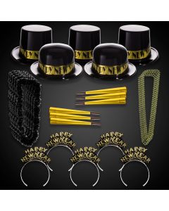 Gold Showboat New Year Party Kit for 100