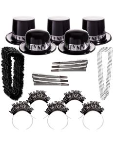 Silver Showboat New Year Party Kit for 100