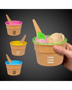 Ice Cream Bowl and Spoon Sets - Variety of Colors