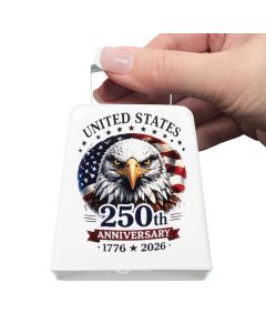 USA 250th Anniversary Large White Cowbell
