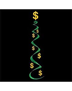 Dollar Sign Hanging Whirl Decoration