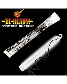 6'' White "Be Ready" Safety Light Stick