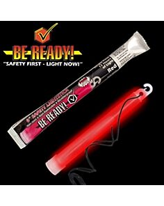 6'' Red "Be Ready" Safety Light Stick