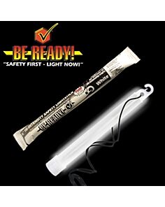 30 Minute White Glow Stick - 6 Inch