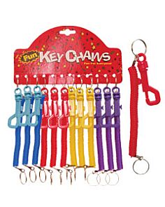Spiral Coil Clip Key Chains 