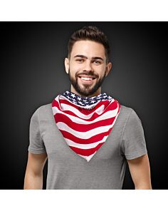 Stars and Stripes 22" Cotton Bandanas